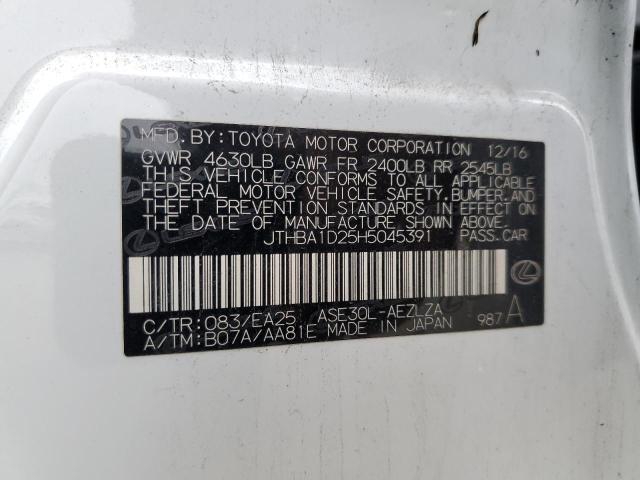 JTHBA1D25H5045391 Lexus IS 200T