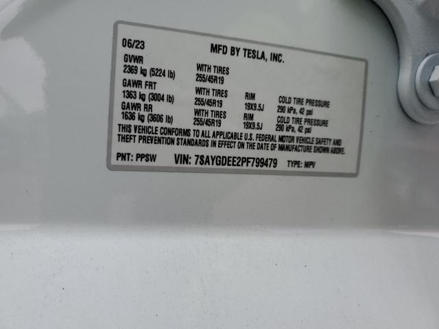 7SAYGDEE2PF799479 Tesla Model Y