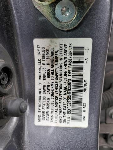 19XFC2F5XHE034823 Honda Civic Lx