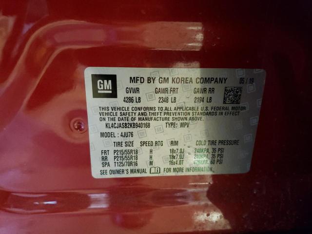 KL4CJASB2KB940168 Buick Encore Preferred