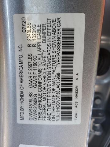 1HGCV3F58LA013968 Honda Accord Hybrid Exl