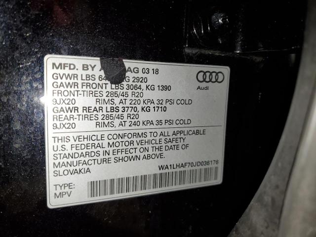 WA1LHAF70JD036176 Audi Q7 Premium Plus
