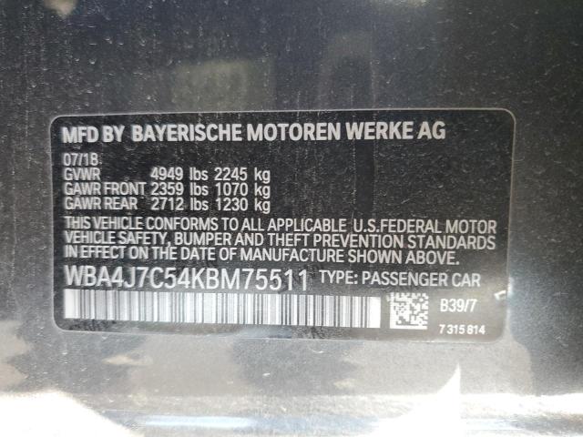 WBA4J7C54KBM75511 BMW 440xi Gran Coupe