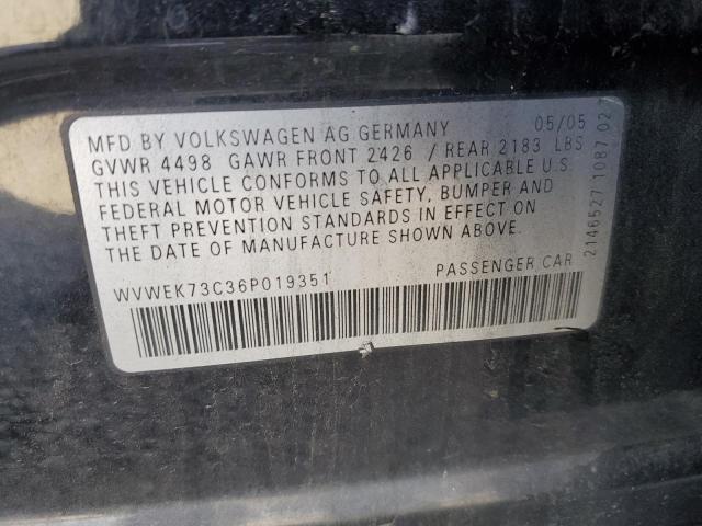 Auction sale of the 2006 Volkswagen Passat 2.0t Luxury , vin: WVWEK73C36P019351, lot number: 140802394