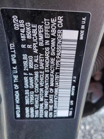 SHHFK7H96LU417871 Honda Civic Sport Touring