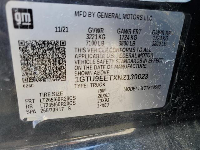 1GTU9EETXNZ130023 GMC Sierra Limited K1500 At4
