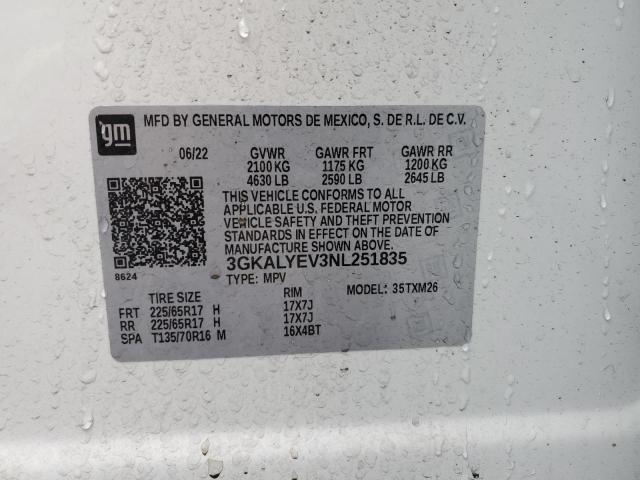 3GKALYEV3NL251835 GMC Terrain At4