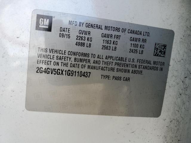 2G4GV5GX1G9110437 Buick REGAL GS