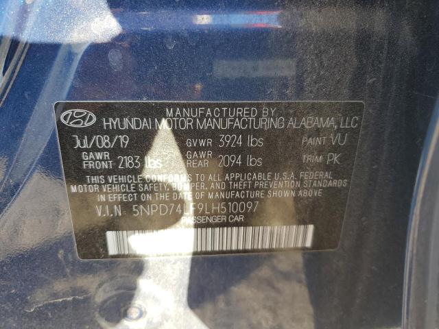 5NPD74LF9LH510097 Hyundai ELANTRA SE