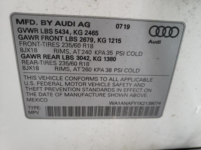WA1ANAFY1K2138074 Audi Q5 PREMIUM