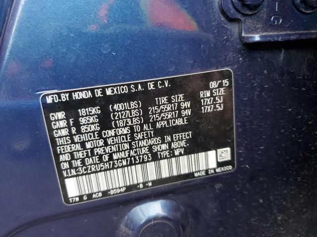 3CZRU5H73GM713793 Honda Hr-v Exl