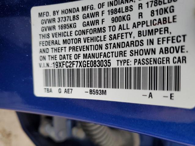 19XFC2F7XGE083035 Honda CIVIC EX
