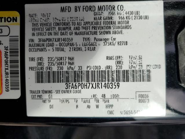 3FA6P0H7XJR140359 Ford FUSION SE
