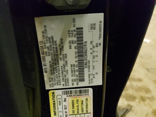 3LN6L5FCXHR621916 Lincoln Mkz Reserve
