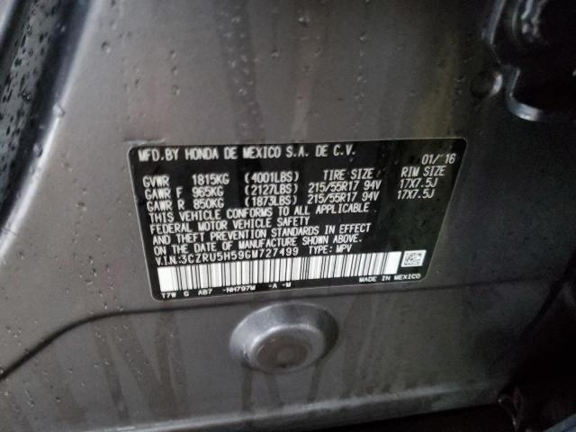 3CZRU5H59GM727499 Honda HR-V EX