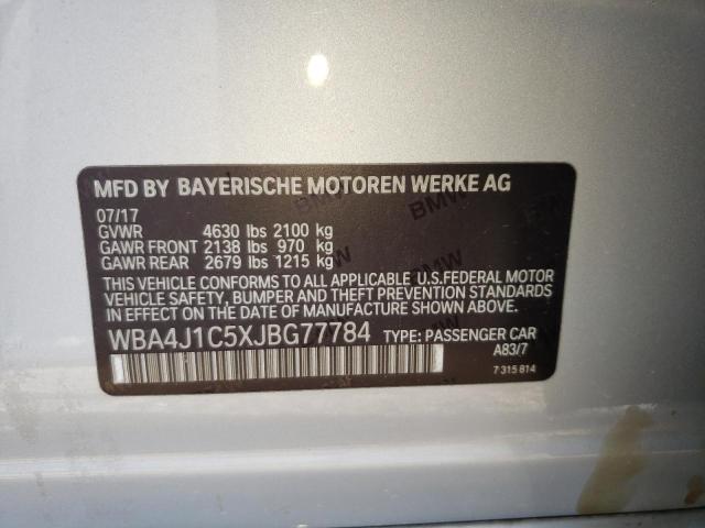 WBA4J1C5XJBG77784 BMW 430i Gran Coupe