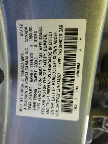 2HGFC2F53JH534267 Honda Civic Lx