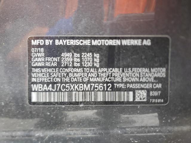 WBA4J7C5XKBM75612 BMW 440xi Gran Coupe