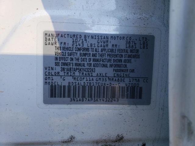 3N1AB7AP5KY432243 Nissan SENTRA S