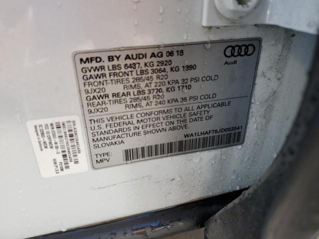 WA1LHAF75JD053541 Audi Q7 Premium Plus