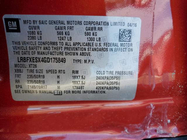 LRBFXESX4GD175849 Buick Envision Premium