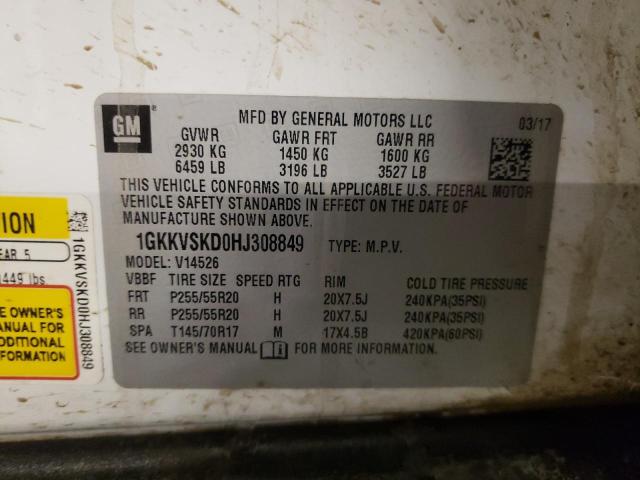 1GKKVSKD0HJ308849 GMC Acadia Limited Slt-2