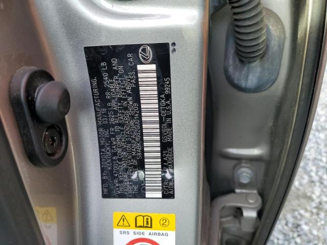 58ABK1GG2GU014209 Lexus ES 350