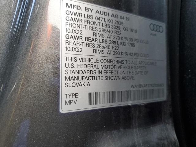 WA1BVAF17KD036323 Audi Q8 Premium Plus