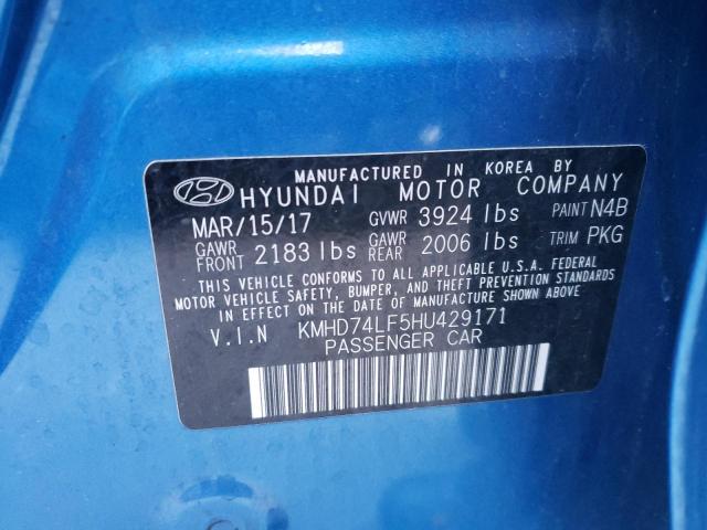 KMHD74LF5HU429171 Hyundai ELANTRA SE
