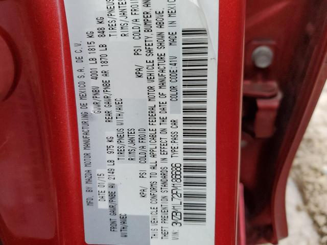3MZBM1L72FM186686 Mazda 3 TOURING