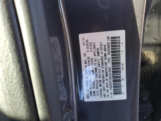 Auction sale of the 2014 Honda Accord Lx , vin: 1HGCR2F32EA223885, lot number: 138648484