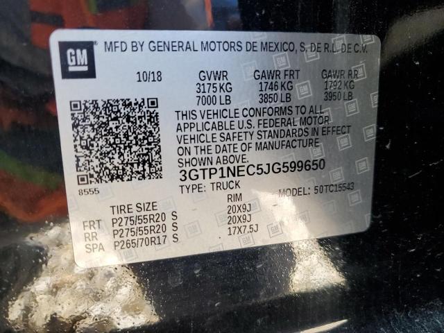 3GTP1NEC5JG599650 GMC Sierra C1500 Slt