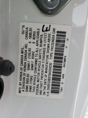 2HGFC3B37GH354230 Honda CIVIC EX