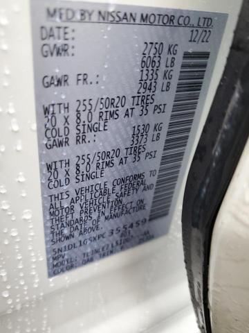 5N1DL1GSXPC355459 Infiniti Qx60 Sensory