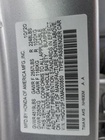 1HGCV3F1XMA000850 Honda ACCORD HYBRID