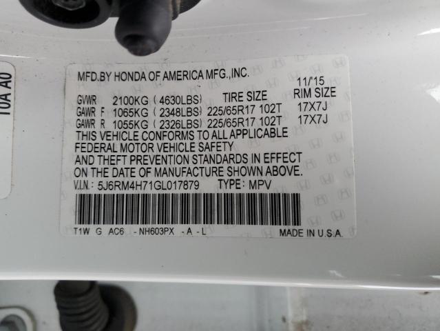 5J6RM4H71GL017879 Honda CR-V EXL