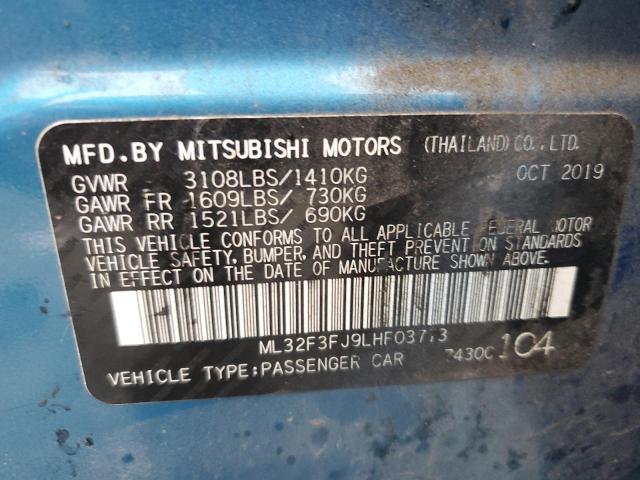 ML32F3FJ9LHF03773 Mitsubishi Mirage G4 Es