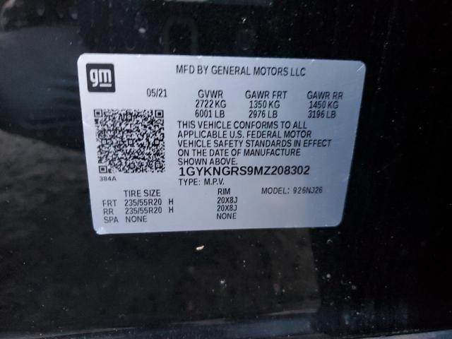 1GYKNGRS9MZ208302 Cadillac Xt5 Sport