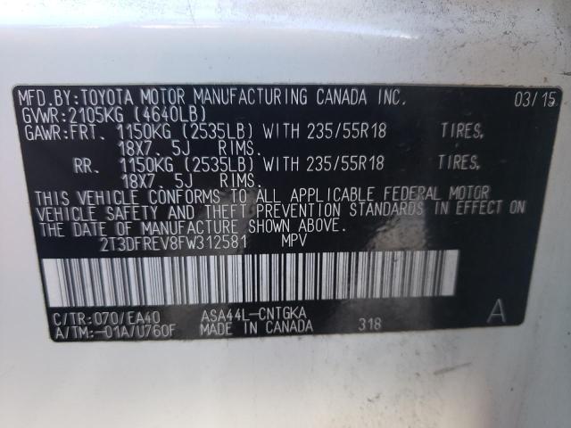 2T3DFREV8FW312581 Toyota Rav4 Limited