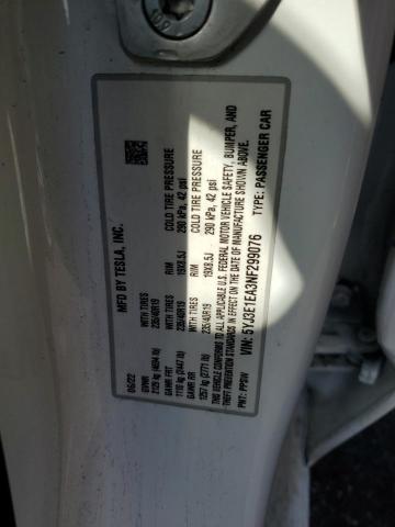5YJ3E1EA3NF299076 Tesla MODEL 3