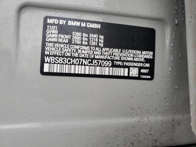 WBS83CH07NCJ57099 BMW M5