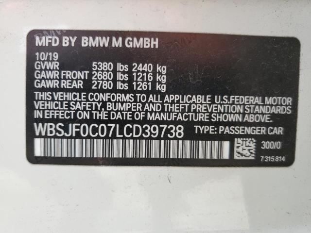 WBSJF0C07LCD39738 BMW M5 BASE