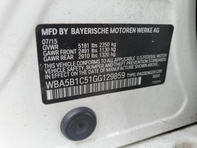 WBA5B1C51GG129859 BMW 535 I