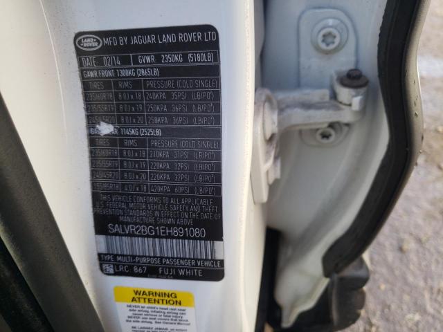 SALVR2BG1EH891080 Land Rover Range Rover Evoque Pure Premium