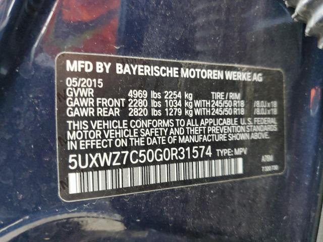 5UXWZ7C50G0R31574 BMW X3 Sdrive28i