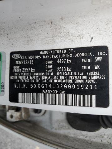 5XXGT4L32GG019211 KIA Optima Lx