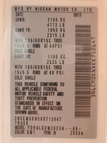 3N6CM0KNXKK712647 Nissan NV200 2.5S