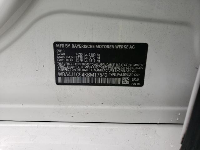 WBA4J1C54KBM17542 BMW 430i Gran Coupe