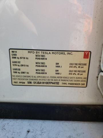 5YJSA1H10EFP44702 Tesla MODEL S