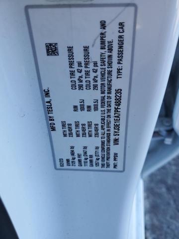 5YJ3E1EA7PF488235 Tesla MODEL 3